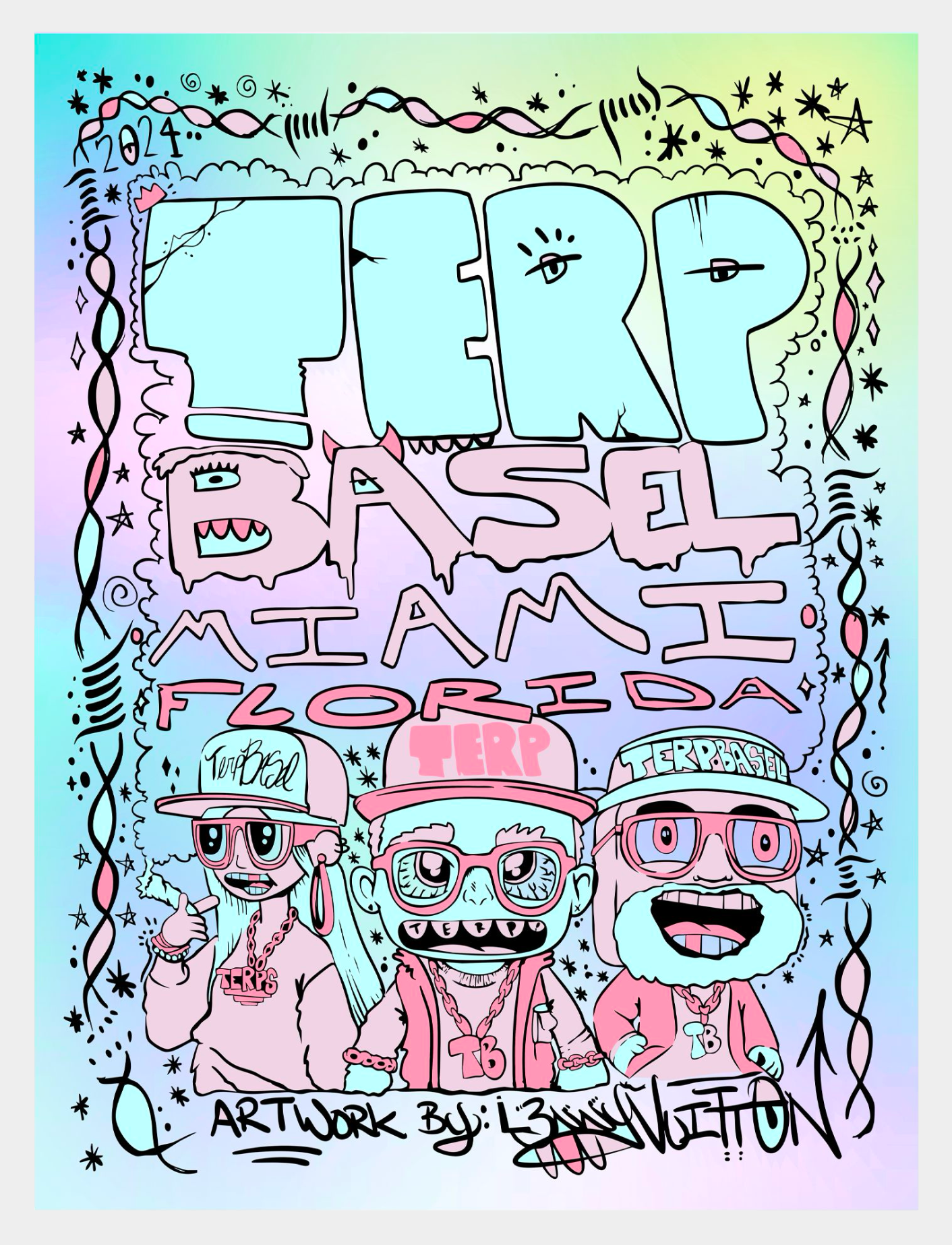 LENNY VUITTON X TERP BASEL 2024 FOIL PRINT